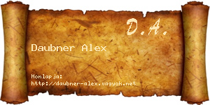Daubner Alex névjegykártya